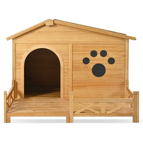 48 Wooden Dog House Outdoor With Porch